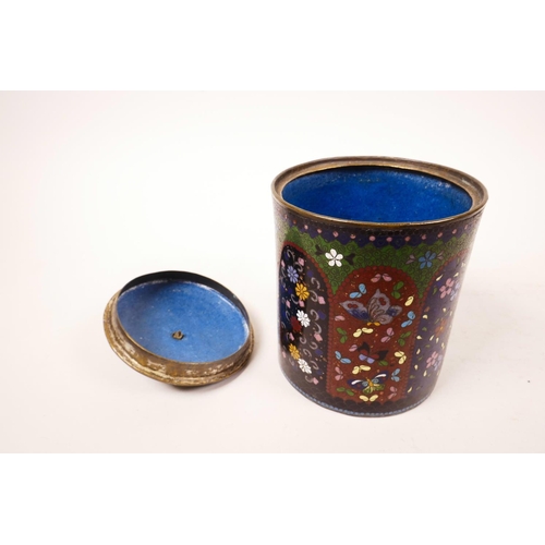 1 - A cloisonne jar and cover, 5