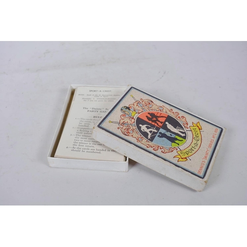 4 - A small collection of vintage games and playing cards including Beetle Game, Sport a Crest, Faulkner... 