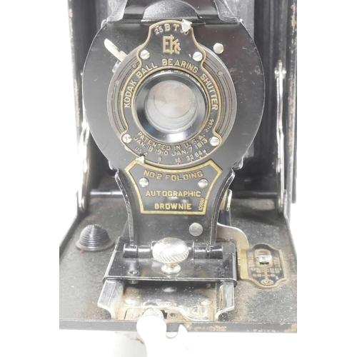 39 - A Kodak Autographic Brownie No.2 folding camera, 6½