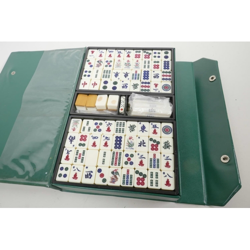 62 - A mahjong set in carry case