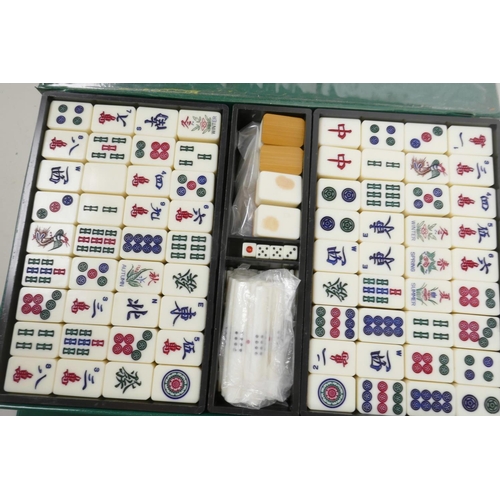 62 - A mahjong set in carry case