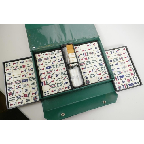 62 - A mahjong set in carry case