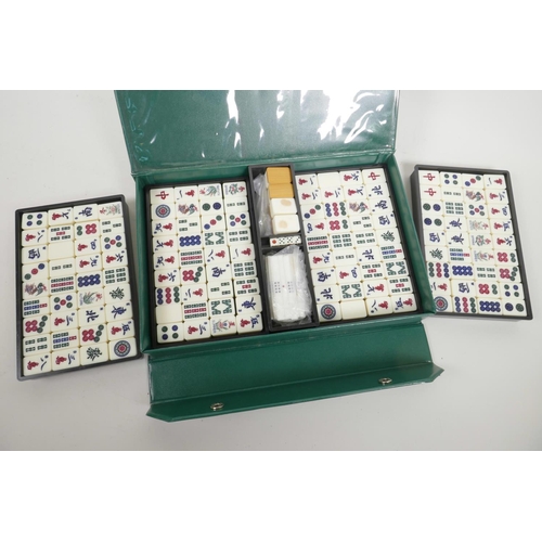 62 - A mahjong set in carry case