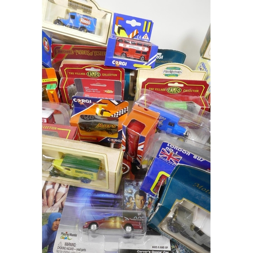 62 - Forty five boxed die cast model vehicles, from Matchbox, 'Models of Yesteryear', Corgi etc