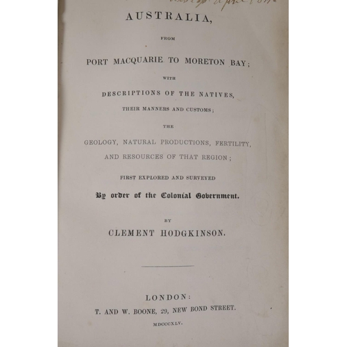 49 - One volume 'Australia from Port Macquarie to Moreton Bay' with descriptions of the natives, their ma... 