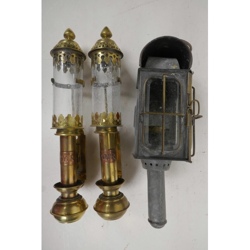 antique railway carriage lamps