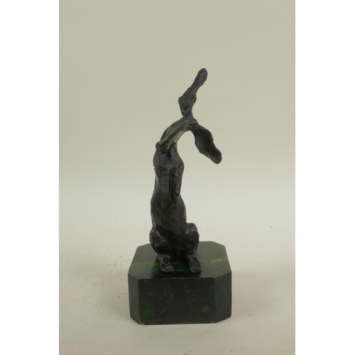 17 - A bronze figure of a hare, 8