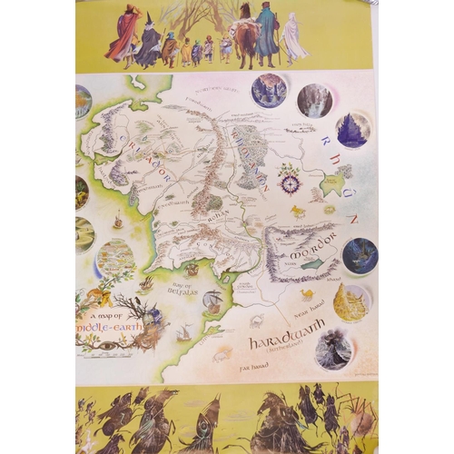 After Pauline Baynes, based on the cartography of JRR and CJR Tolkien, map  of Middle Earth, first tr