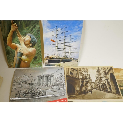 2 - A collection of C20th postcards including social history, topographical, Disney, travel etc, approxi... 