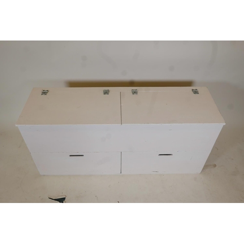 1245 - A painted ply toy chest, 48