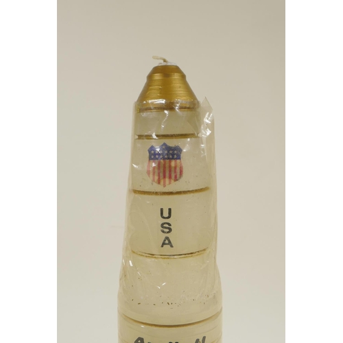 147 - A NASA commemorative Apollo 11 candle, A/F, 12½