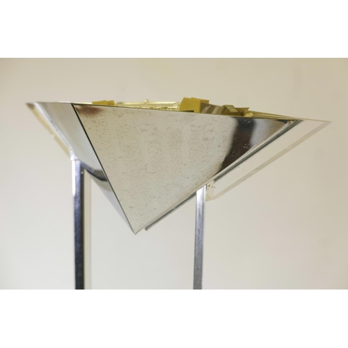 1022 - A lucite and chrome uplighter, 69