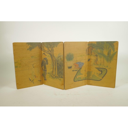 115 - A Chinese printed concertina book depicting erotic scenes, 7