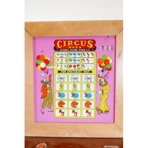 1219 - A 'Circus Days' American push button slot machine, A/F, untested, 19