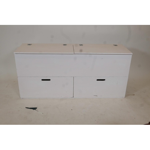 1245 - A painted ply toy chest, 48