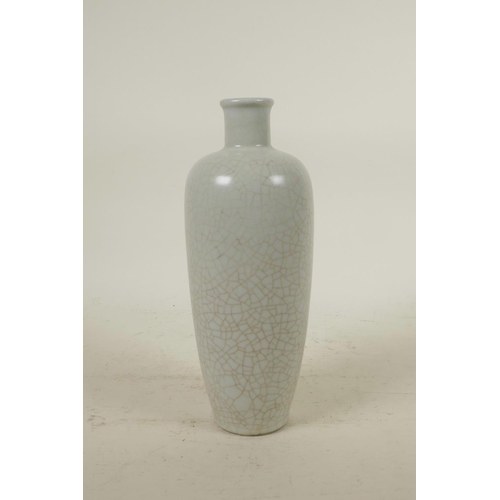 140 - A Chinese crackleware vase, 8½