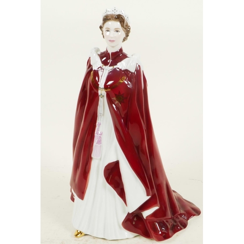 208 - A Royal Worcester figure of Queen Elizabeth II, made to celebrate her 80th birthday in 2006, 9