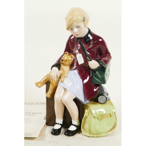 212 - A Royal Doulton limited edition figure 'The Girl Evacuee' no.7823 from the 'Children of the Blitz' s... 