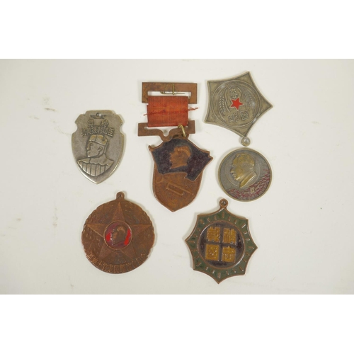 259 - Six various replica Chinese badges