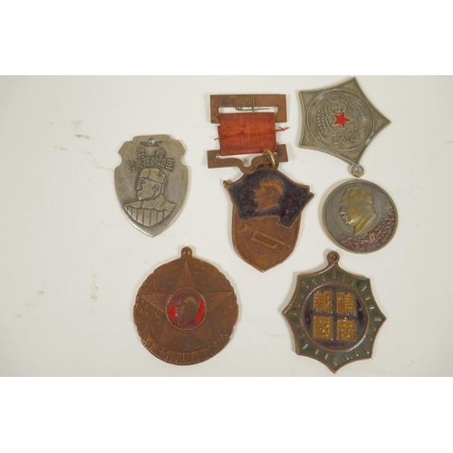 259 - Six various replica Chinese badges