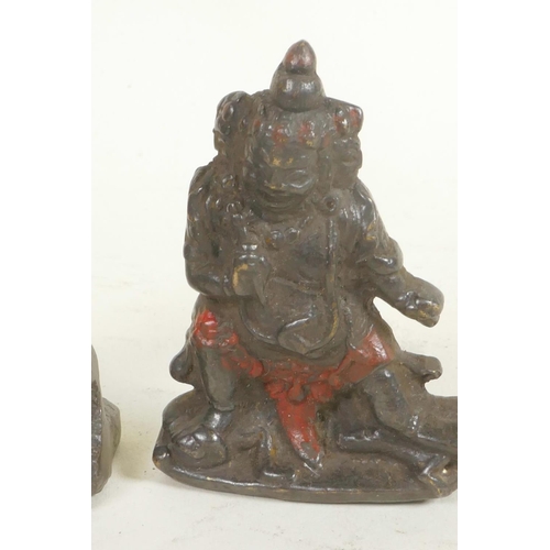 302 - A Chinese bronze figure of Buddha, 3