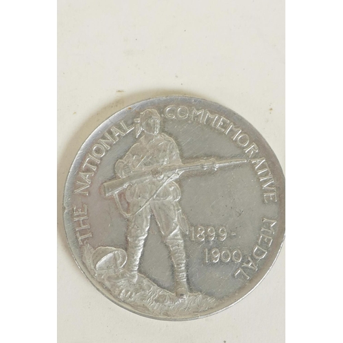 326 - The National Commemorative Medal 1899-1900, the Transvaal War, together with a commemorative medalli... 