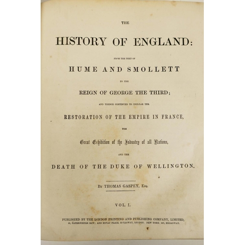 364 - Thomas Gaspey (1788-1871), 'The History of England; from the text of Hume and Smollett, continued to... 