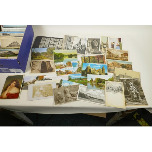 457 - A box of vintage postcards, Europe, UK and USA (approximately 500)