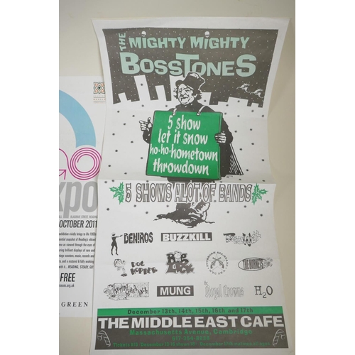 57 - Eight indie music gig posters etc, to include Frank Sidebottom, the Mighty Mighty Bosstones, the Dat... 