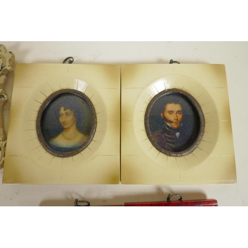 802 - Four pairs of miniature picture frames