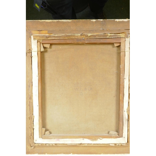 839 - Portrait of a young woman, C19th, oil on canvas, in a good pierced gilt frame, 14