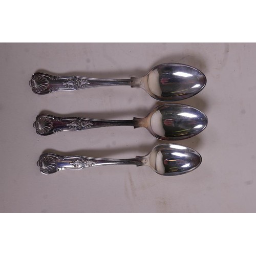 711 - An early C20th oak cased silver plated canteen by Asprey's, twelve settings, one teaspoon replaced w... 