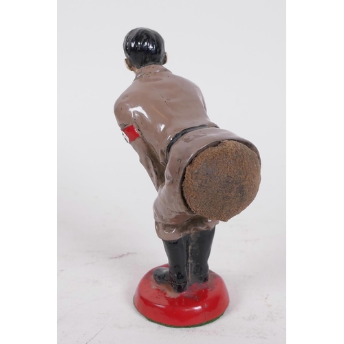 52 - A humourous and derogatory cold painted figure of Adolf Hitler, 4½