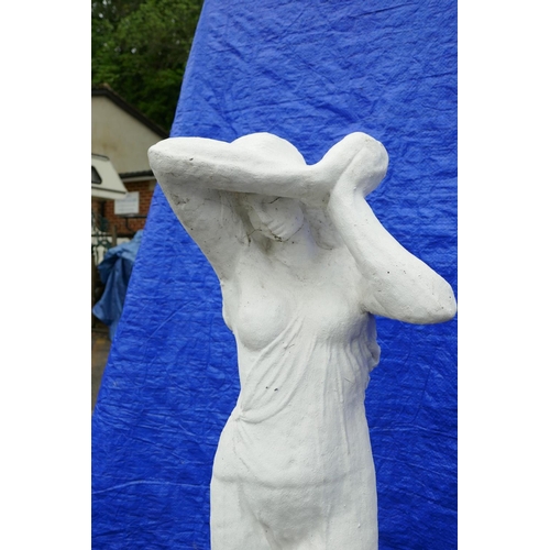 1196 - A painted concrete garden statue of Venus, 45