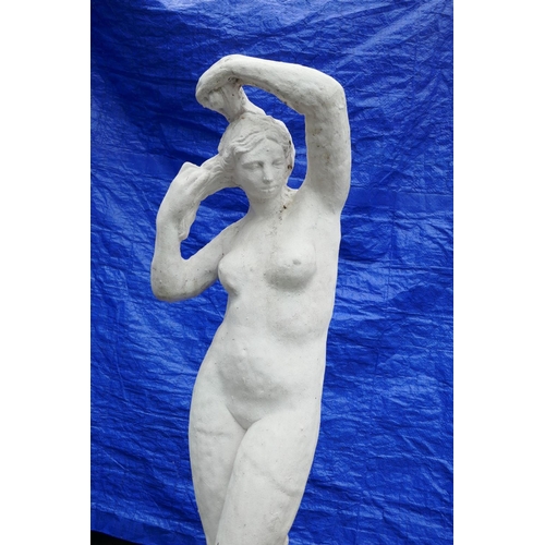 1201 - A painted concrete garden statue of Venus, 46½