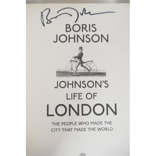 20 - Four volumes: Johnson's life of London by Boris Johnson (signed edition), The Secret Garden by Franc... 