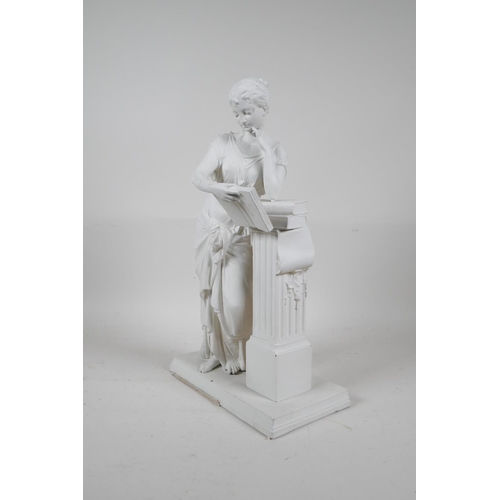 72 - A painted spelter figure, A/F, 13