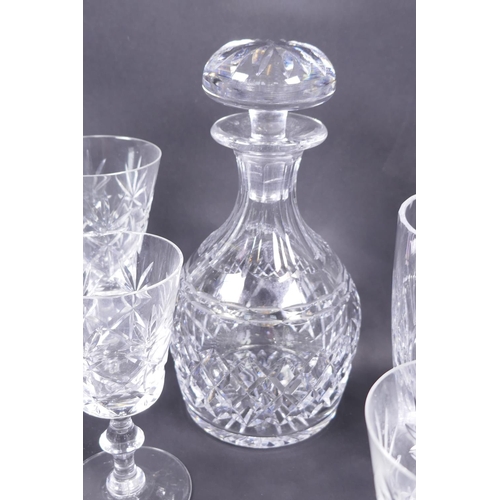 54 - A quantity of good quality glassware including mallet decanter, brandy balloons etc