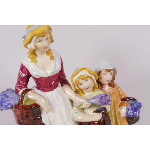 1 - A rare Royal Doulton figure group of a woman with two children, advertising Yardley's Old English La... 