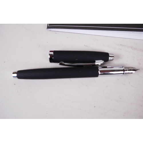 2 - A boxed Ferrari fountain pen with refil, together with a boxed Cross ball point pen