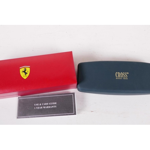 2 - A boxed Ferrari fountain pen with refil, together with a boxed Cross ball point pen