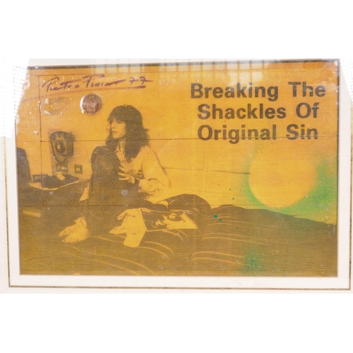 27 - Pietro Psaier, photographic mixed media promotional poster for Patti Smith's 'Breaking the Shackles ... 