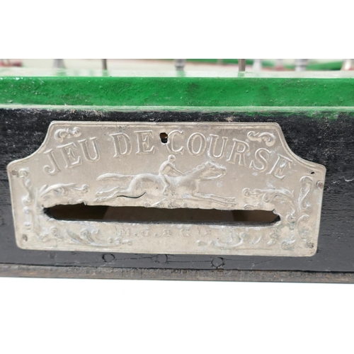 45 - An antique mechancial horse racing game, Jeu de Course by M. J & Co, A/F