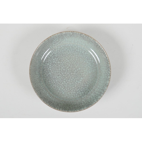 50 - A Chinese song style celadon Ge ware dish, 5½