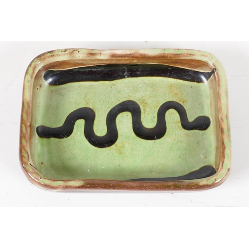 68 - A Watcombe studio pottery pintray, attributed to Michael Cardew and Ray Find, 5½