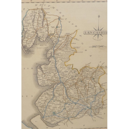 24 - Four maps of English counties, including Lincolnshire with Latin notations, and an early map of Chin... 