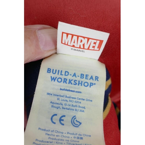 47 - Two Marvel Avengers teddy bears, from the Build a Bear Workshop, 16