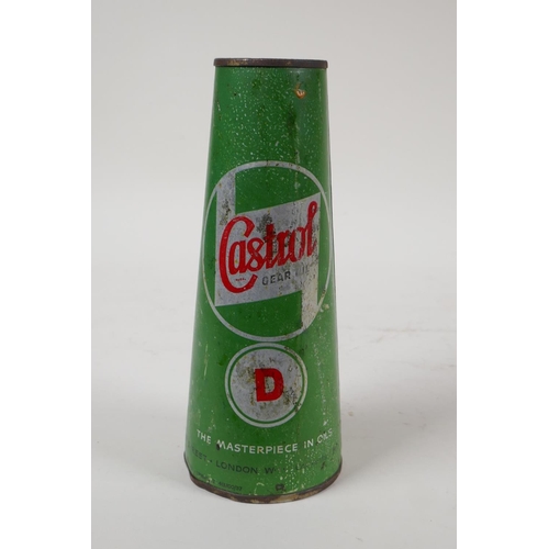 16 - A vintage Wakefield Castrol conical gear oil can, unopened, 8