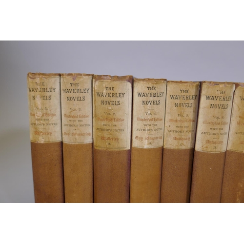 12 - Sir Walter Scott, The Waverley Novels, 48 volumes, illustrated edition with author's notes, publishe... 