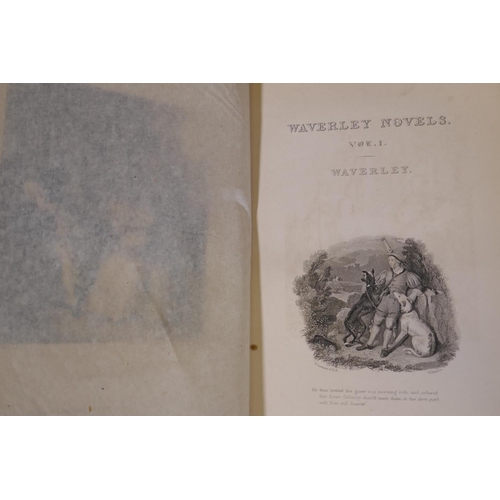 12 - Sir Walter Scott, The Waverley Novels, 48 volumes, illustrated edition with author's notes, publishe... 